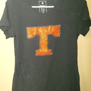 Tennessee Vols sequined Power T short sleeve tee shirt, Size Large